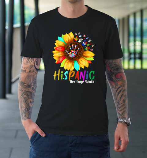 National Hispanic Heritage Month Sunflower All Countries T-Shirt