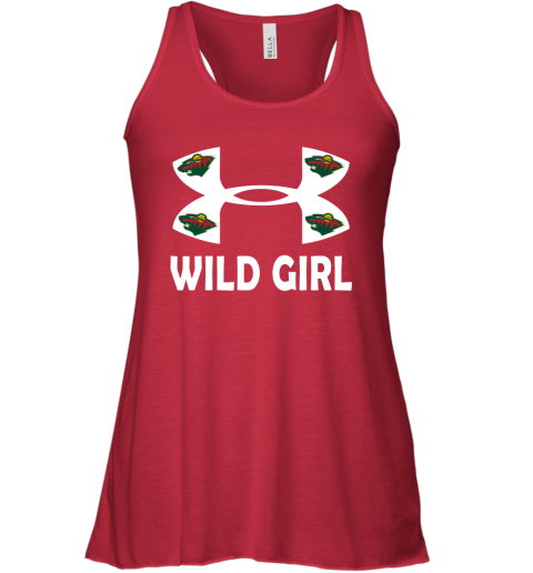 NHL Minnesota Wild Girl Under Armour Hockey Sports 1xzqCoD5IKu flowy tank 32 95 151514 front red