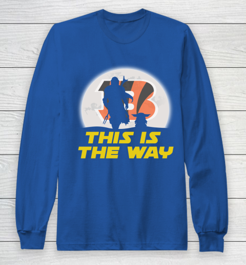 Cincinnati Bengals NFL Football Star Wars Yoda And Mandalorian This Is The Way Long Sleeve T-Shirt 6