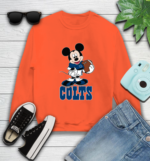 NFL Football Indianapolis Colts Cheerful Mickey Mouse Shirt Sweatshirt 4