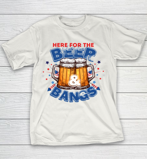 Beer Lover Funny Shirt Beer And Fireworks 4th July 2021 Funny Independence Day Quote Youth T-Shirt