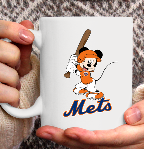 MLB Baseball New York Mets Cheerful Mickey Mouse Shirt Ceramic Mug 11oz 2
