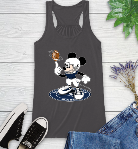NFL Football Los Angeles Rams Cheerful Mickey Disney Shirt Racerback Tank 12