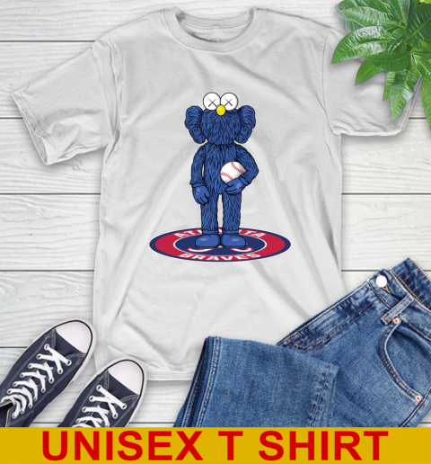 MLB Baseball Atlanta Braves Kaws Bff Blue Figure Shirt T-Shirt