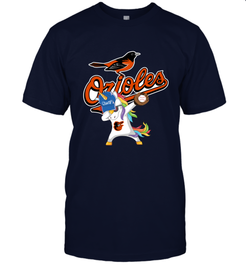 Hip Hop Dabbing Unicorn Flippin Love Baltimore Orioles Unisex Jersey Tee
