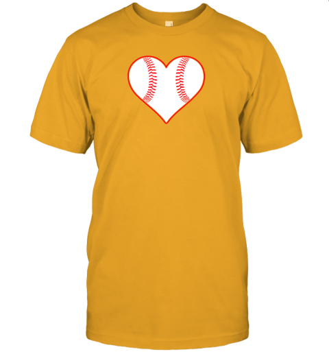 bt5j baseball player coach or fan heart shaped baseball graphic jersey t shirt 60 front gold