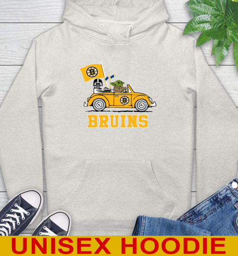 NHL Hockey Boston Bruins Darth Vader Baby Yoda Driving Star Wars Shirt Hoodie 12