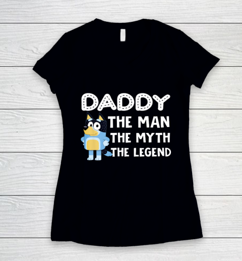 Bluey Dad Working For Father Day Lover Women's V-Neck T-Shirt