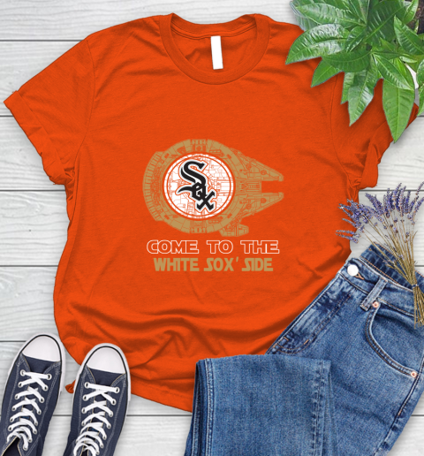 MLB Come To The Chicago White Sox Side Star Wars Baseball Sports Women's T-Shirt 3
