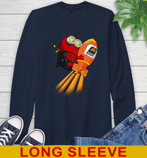 NBA Basketball Phoenix Suns Deadpool Minion Marvel Shirt Long Sleeve T-Shirt 3
