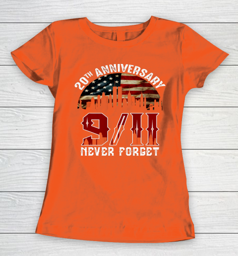 Never Forget 9 11 20th Anniversary Patriot Day 2021 Women's T-Shirt 3