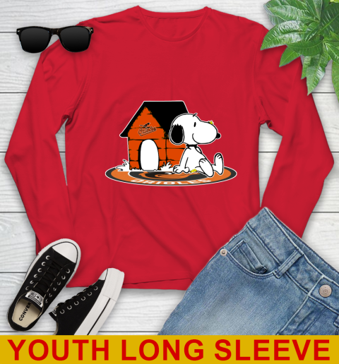MLB Baseball Baltimore Orioles Snoopy The Peanuts Movie Shirt Youth Long Sleeve 11