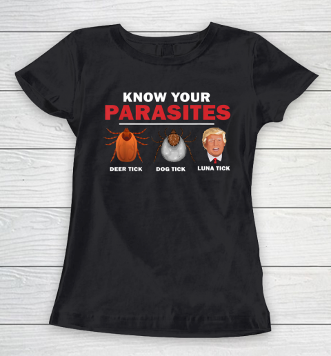 Retro Know Your Parasites Luna Tick Anti Trump Women's T-Shirt