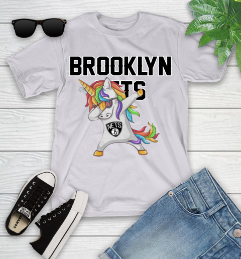 Brooklyn Nets NBA Basketball Funny Unicorn Dabbing Sports Youth T-Shirt 5 Brooklyn Nets NBA Basketball Funny Unicorn Dabbing Sports Youth T-Shirt - Image 5