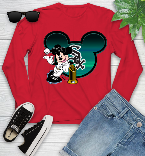 MLB Chicago White Sox The Commissioner's Trophy Mickey Mouse Disney Youth Long Sleeve 11