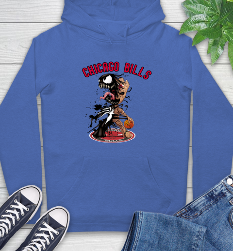 NBA Chicago Bulls Basketball Venom Groot Guardians Of The Galaxy Hoodie 9