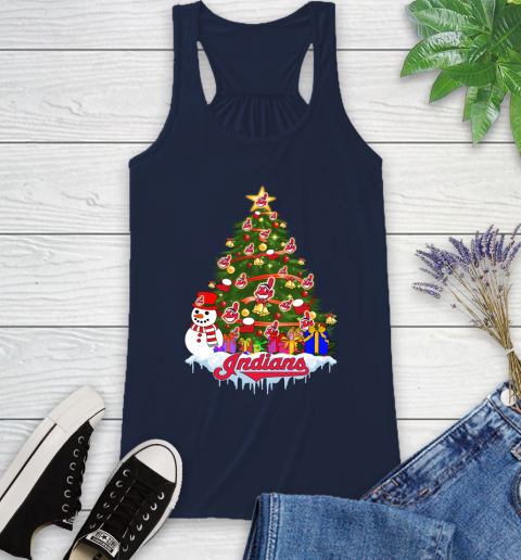 Cleveland Indians Merry Christmas MLB Baseball Sports Racerback Tank 12