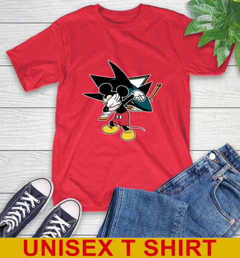 San Jose Sharks NHL Hockey Dabbing Mickey Disney Sports T-Shirt 10