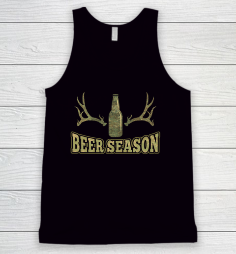 Beer Season Funny Camo Deer Hunting Pun Men Who Love Beers Tank Top