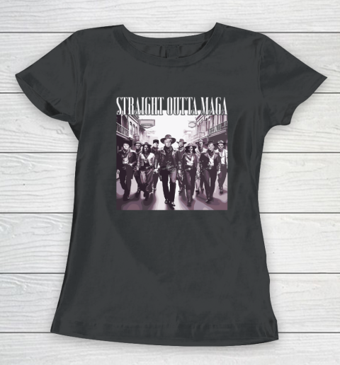 Straight Outta Maga Funny Trump 2024 Women's T-Shirt
