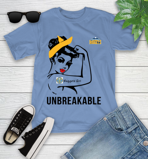 NBA Denver Nuggets Girl Unbreakable Basketball Sports Youth T-Shirt 9