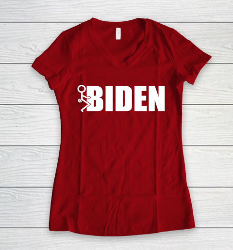 Fuck Joe Biden Women's V-Neck T-Shirt 8