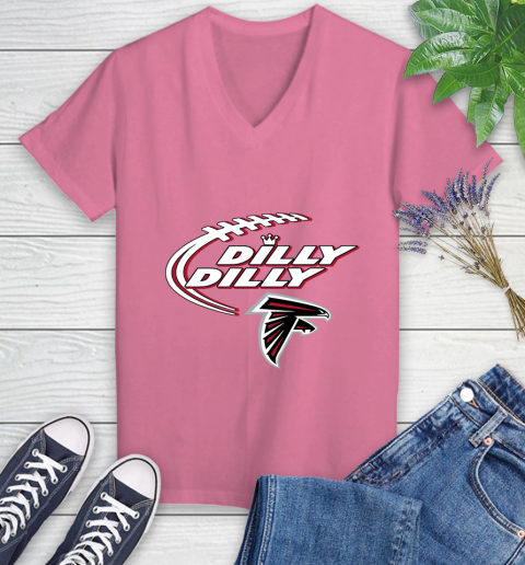 NFL Atlanta Falcons Dilly Dilly Football Sports Women's V-Neck T-Shirt 13