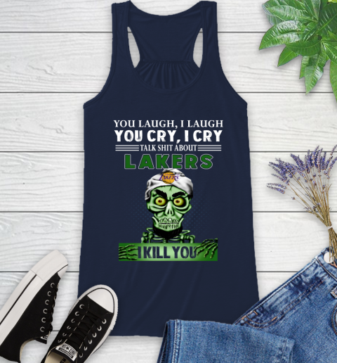 NBA Talk Shit About Los Angeles Lakers I Kill You Achmed The Dead Terrorist Jeffrey Dunham Basketball Racerback Tank 10