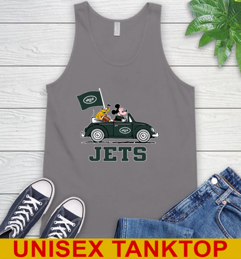 NFL Football New York Jets Pluto Mickey Driving Disney Shirt Tank Top 7