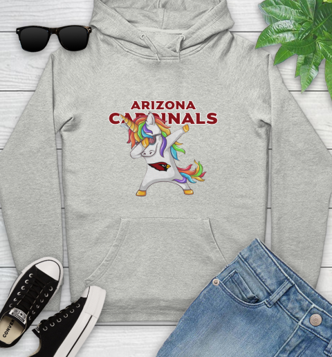 Arizona Cardinals NFL Football Funny Unicorn Dabbing Sports Youth Hoodie
