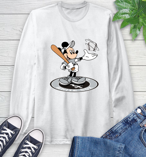 MLB Baseball Chicago White Sox Cheerful Mickey Disney Shirt Long Sleeve T-Shirt 2