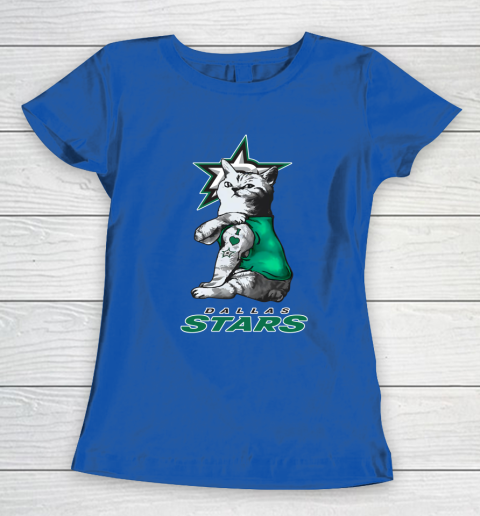 NHL My Cat Loves Dallas Stars Hockey Women's T-Shirt 8