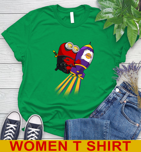 NBA Basketball Los Angeles Lakers Deadpool Minion Marvel Shirt Women's T-Shirt 7