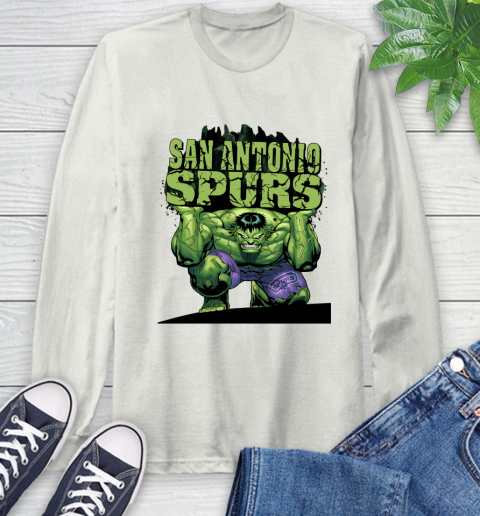 San Antonio Spurs NBA Basketball Incredible Hulk Marvel Avengers Sports Long Sleeve T-Shirt 12