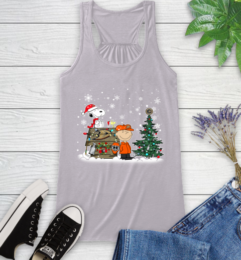 NHL Anaheim Ducks Snoopy Charlie Brown Woodstock Christmas Stanley Cup Hockey Racerback Tank 4
