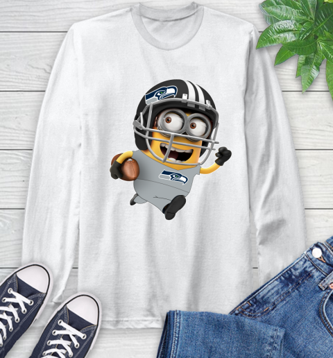 NFL Seattle Seahawks Minions Disney Football Sports Long Sleeve T-Shirt