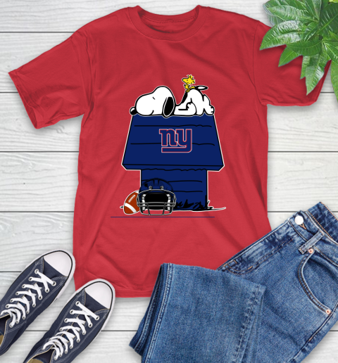 New York Giants NFL Football Snoopy Woodstock The Peanuts Movie T-Shirt 10