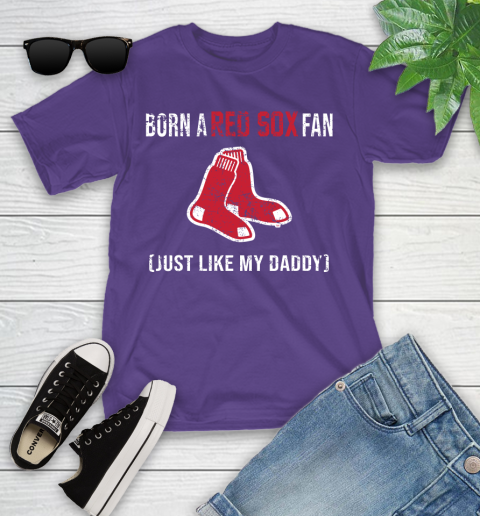 MLB Baseball Boston Red Sox Loyal Fan Just Like My Daddy Shirt Youth T-Shirt 3