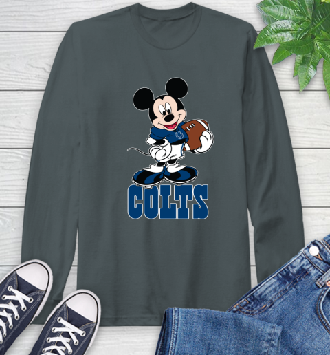 NFL Football Indianapolis Colts Cheerful Mickey Mouse Shirt Long Sleeve T-Shirt 7