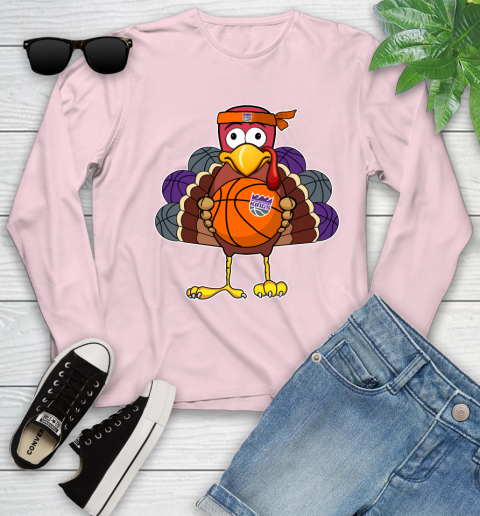 Sacramento Kings Turkey thanksgiving day Youth Long Sleeve 10