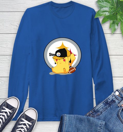 NFL Pikachu Football Sports Pittsburgh Steelers Long Sleeve T-Shirt 9