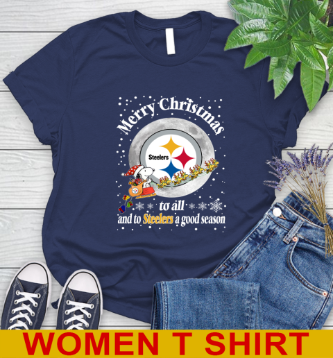 Pittsburgh Steelers Merry Christmas To All And To Steelers A Good Season NFL Football Sports Women's T-Shirt 12