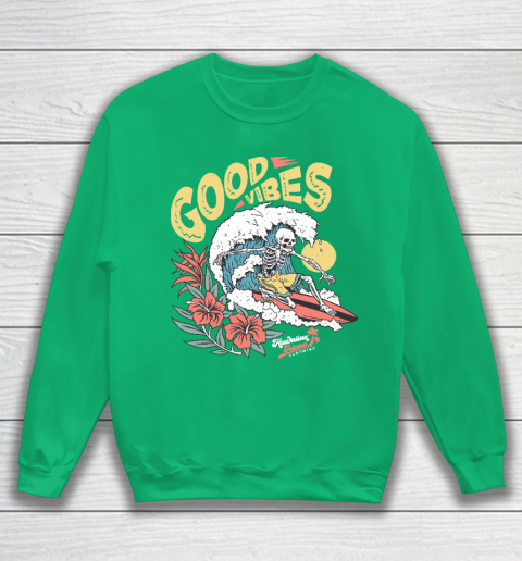 Good Vibes Skeleton Surfer Sweatshirt 5