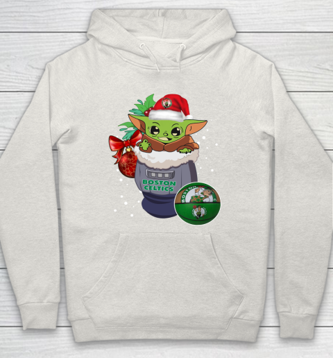 Boston Celtics Christmas Baby Yoda Star Wars Funny Happy NBA Hoodie 12