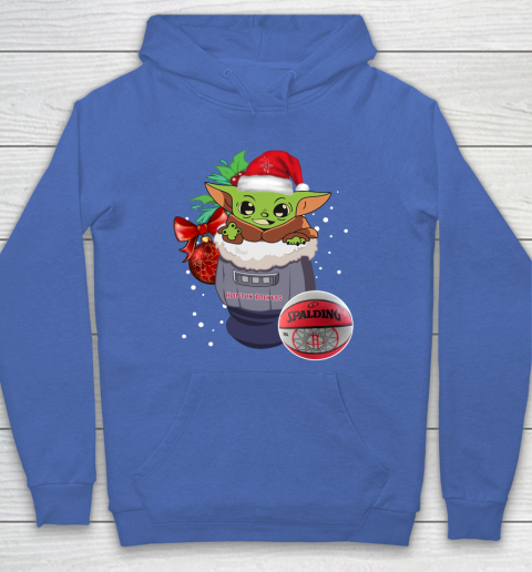 Houston Rockets Christmas Baby Yoda Star Wars Funny Happy NBA Hoodie 9