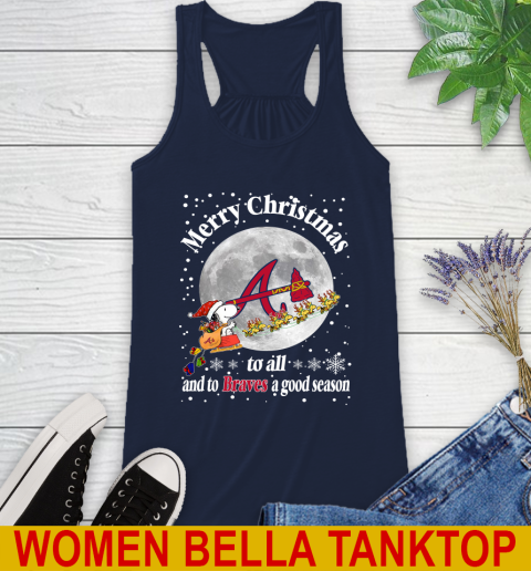 Atlanta Braves Merry Christmas To All And To Braves A Good Season MLB Baseball Sports Racerback Tank 9