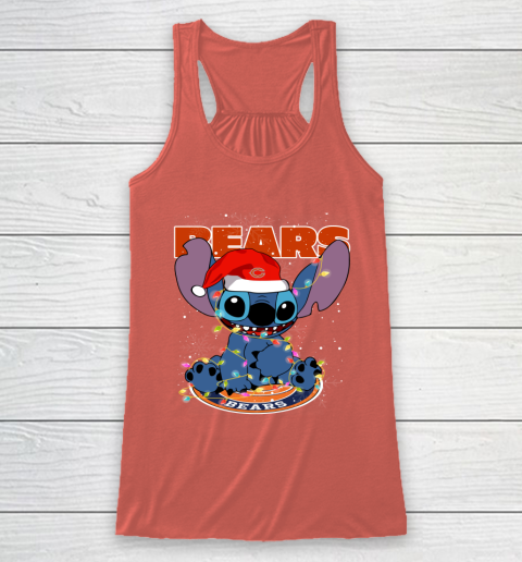 Chicago Bears NFL Football noel stitch Christmas Racerback Tank 2