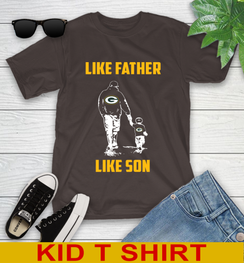 Green Bay Packers NFL Football Like Father Like Son Sports Youth T-Shirt 6