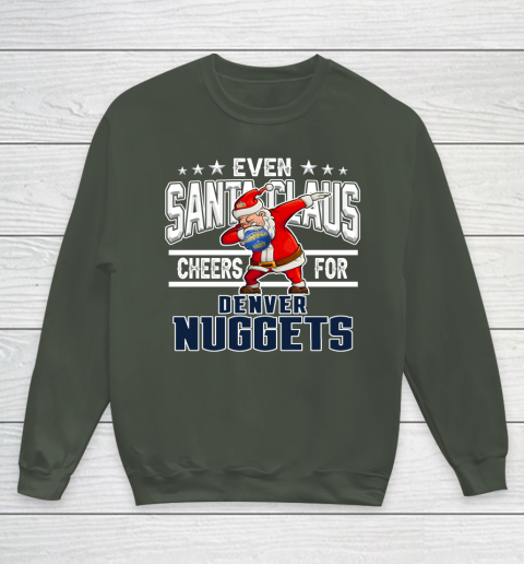 Denver Nuggets Even Santa Claus Cheers For Christmas NBA Youth Sweatshirt 8