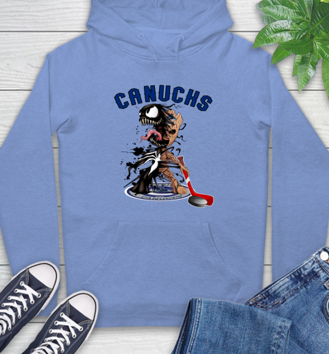NHL Vancouver Canucks Hockey Venom Groot Guardians Of The Galaxy Hoodie 11